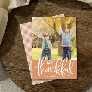 Dankbaar Seizoen Thanksgiving Fotokaart Feestdagenkaart