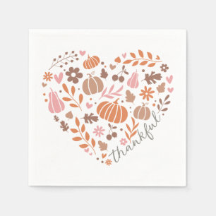 Dankbaar Seizoensgebonden Herfst Hart Graphic Servet