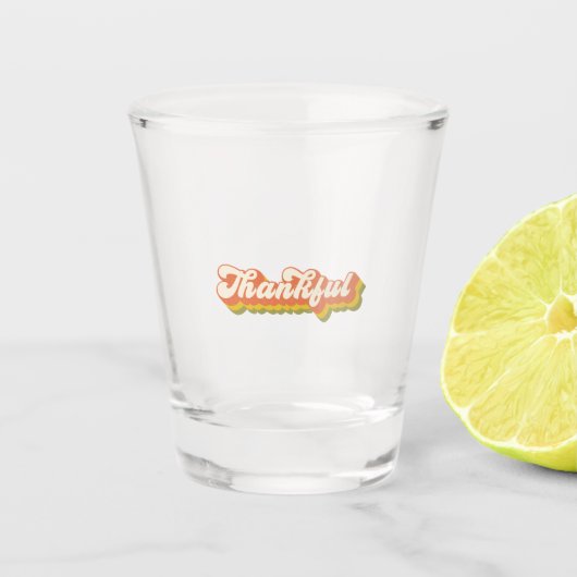 dankbaar shot glas (Voorkant)