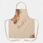 Dankbaar Sinaasappel Pompoen Herfst Foliage Thanks Schort (Voorkant)