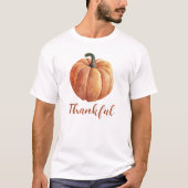 Dankbaar Sinaasappel pompoen Herfst herfst Thanksg T-shirt (Voorkant)