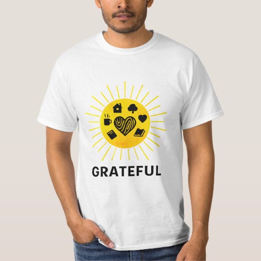 Dankbaar Sunburst Thanksgiving Shirt (Voorkant)