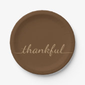Dankbaar Thanksgiving papier bord (Voorkant)