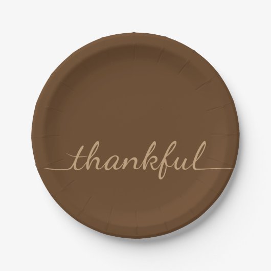 Dankbaar Thanksgiving papier bord (Voorkant)