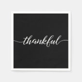 dankbaar | Thanksgiving Script-lettertype | zwart Servet (Voorkant)