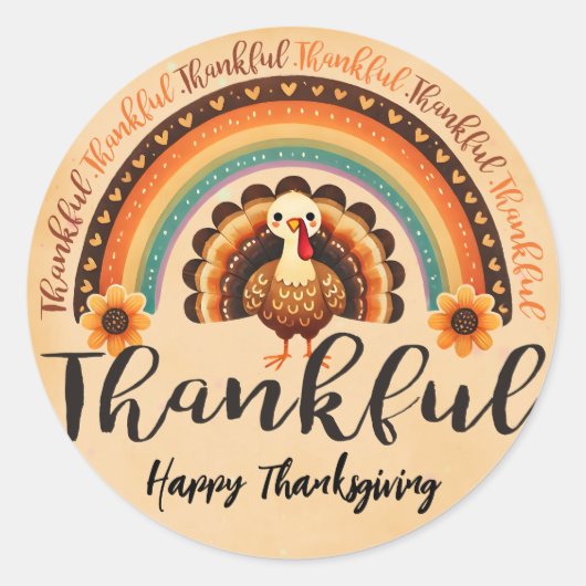 Dankbaar / Thanksgiving sticker (Voorkant)