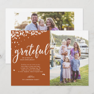 dankbaar Thanksgiving voor familieforum fotocoll Kaart