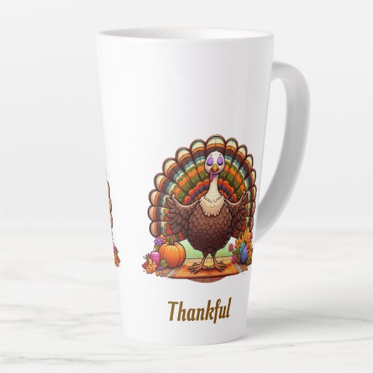 Dankbaar, Turkije mediteert Latte Mok (Rechterhoek)