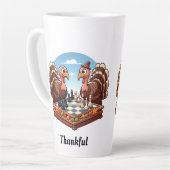 Dankbaar, Turkije speelt schaken Latte Mok (Linkerhoek)