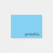 dankbaar typografie blauw post-it® notes (Voorkant)