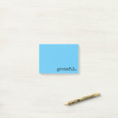 dankbaar typografie blauw post-it® notes (Op bureau)