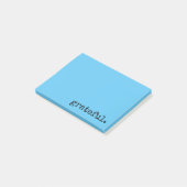 dankbaar typografie blauw post-it® notes (Schuin)