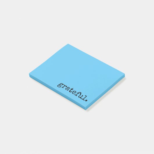 dankbaar typografie blauw post-it® notes (Schuin)