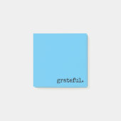 dankbaar typografie blauw post-it® notes (Voorkant)
