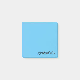 dankbaar typografie blauw post-it® notes