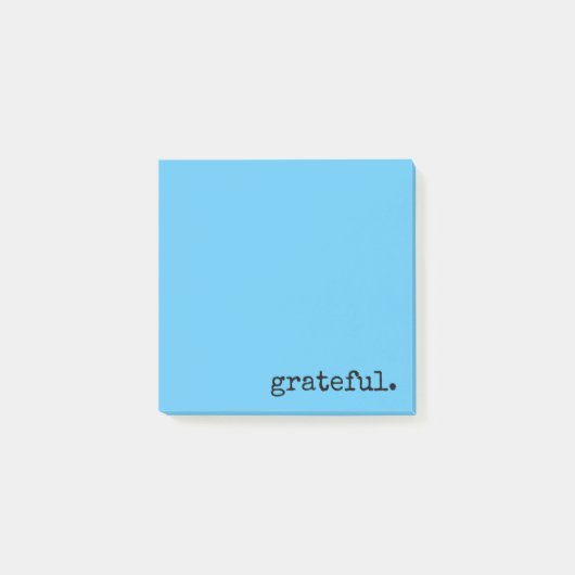 dankbaar typografie blauw post-it® notes (Voorkant)