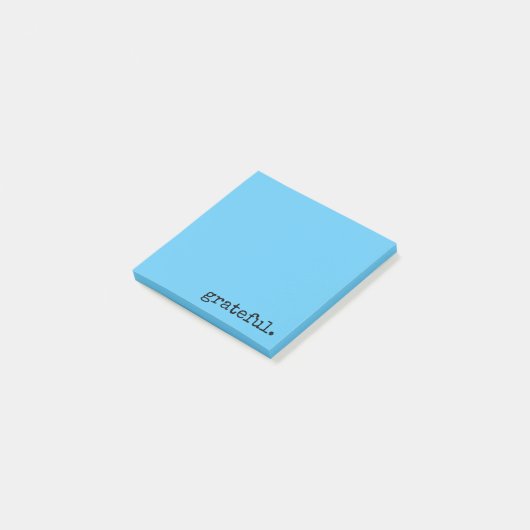 dankbaar typografie blauw post-it® notes (Schuin)
