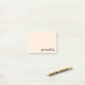 dankbaar typografie crème post-it® notes (Op bureau)