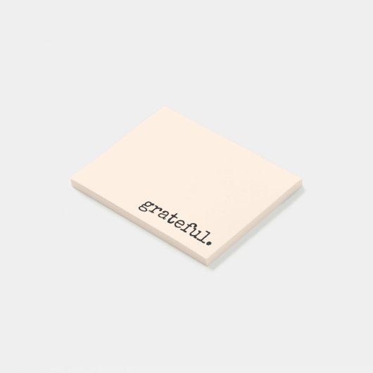 dankbaar typografie crème post-it® notes (Schuin)