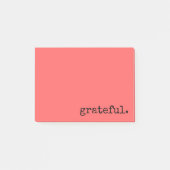 dankbaar typografiekoraal post-it® notes (Voorkant)