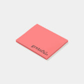 dankbaar typografiekoraal post-it® notes (Schuin)
