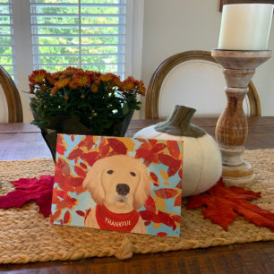 Dankbaar - vallen in mijn leven Thanksgiving Kaart