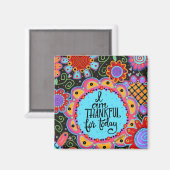 Dankbaar Vandaag Leuk Kleurrijk Trendy Inspirerend Magneet (Voorkant / Achterkant)