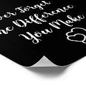 Dankbaar - vergeet nooit het verschil dat je maakt poster (Hoek)