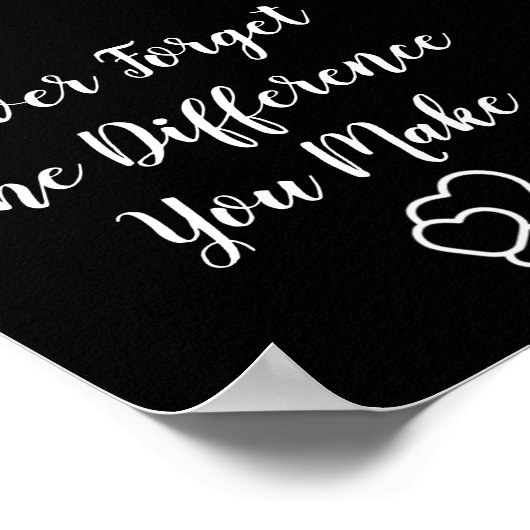 Dankbaar - vergeet nooit het verschil dat je maakt poster (Hoek)