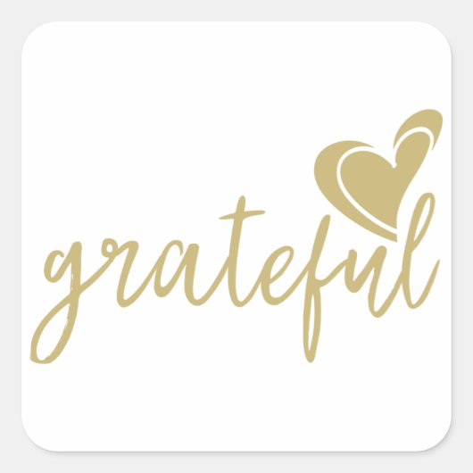 dankbaar vierkante sticker (Voorkant)