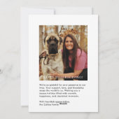 Dankbaar Vol Foto Modern Kerst Foto Kaart (Achterkant)