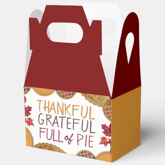 Dankbaar Vol Taart Gelukkig Thanksgiving Bedankdoosjes (Open)