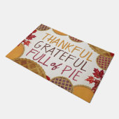 Dankbaar Vol Taart Gelukkig Thanksgiving Deurmat (Schuin)