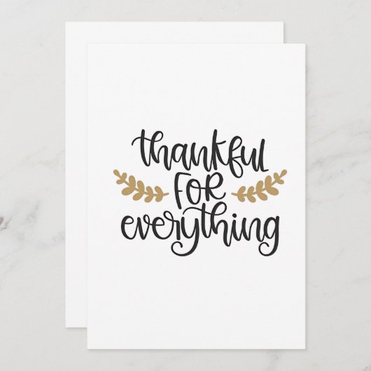 Dankbaar voor Alles Thanksgiving Grappig Save The Date (Voorkant / Achterkant)