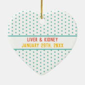 Dankbaar voor de Gift  Transplant Keramisch Ornament (Achterkant)