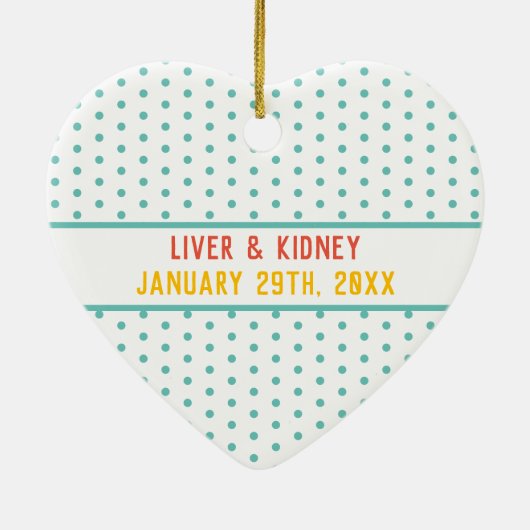 Dankbaar voor de Gift  Transplant Keramisch Ornament (Achterkant)