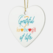 Dankbaar voor de Gift  Transplant Keramisch Ornament (Links)