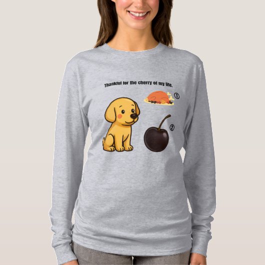 Dankbaar voor de kers van mijn leven - Schattigee  T-shirt (Voorkant)