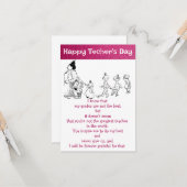 Dankbaar voor de leraar kaart (Voorkant / Achterkant in situ)