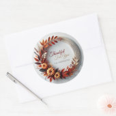 Dankbaar voor de moderne Thanksgiving Ronde Sticker (Envelop)
