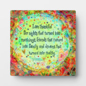  Dankbaar voor de Mornings Quote Inspirivity Fotoplaat (Voorkant)