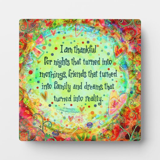  Dankbaar voor de Mornings Quote Inspirivity Fotoplaat (Voorkant)