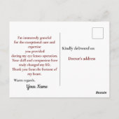 Dankbaar voor de visionaire oogchirurg briefkaart (Achterkant)