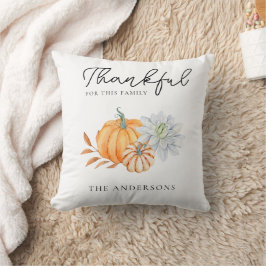 Dankbaar voor deze familie Thanksgiving pompoen Ch Kussen