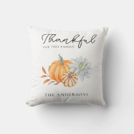 Dankbaar voor deze familie Thanksgiving pompoen Ch Kussen
