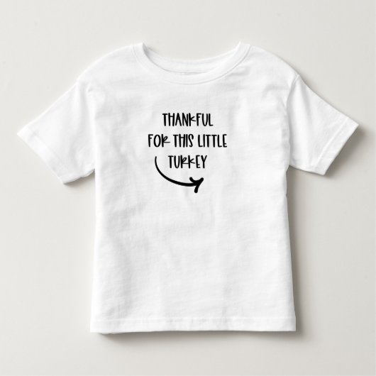 Dankbaar voor deze kleine kalkoen Thanksgiving Kinder Shirts (Voorkant)