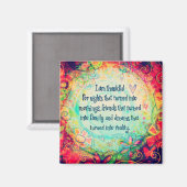 Dankbaar voor Dingen Inspirerend Kleurrijk Magneet (Voorkant / Achterkant)