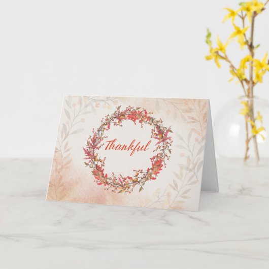 Dankbaar voor Donoren bij Thanksgiving Met Krans Kaart (Gele Bloem)