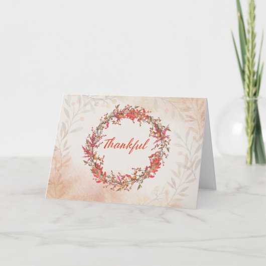 Dankbaar voor Donoren bij Thanksgiving Met Krans Kaart (Voorkant)
