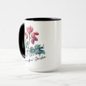 Dankbaar Voor Druiven Oma's Tuin Bloemschildering Mok (Voorkant links)